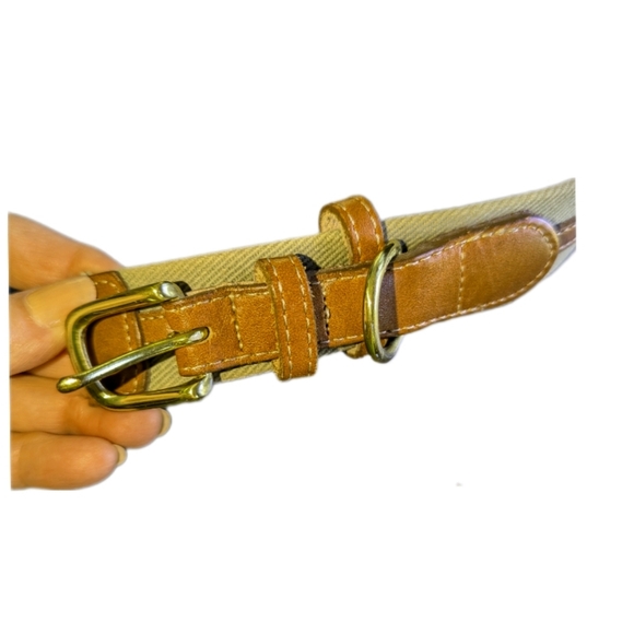 Leather and Canvas Belt - Picture 3 of 4